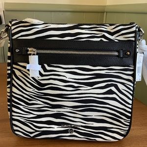 Michael Kors Jet Set Charm Lg Zebra Crossbody Bag. NWT.